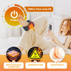 Electric Ankle Massager Heated Vibration Brace for Joint Relief at Home or After Sports