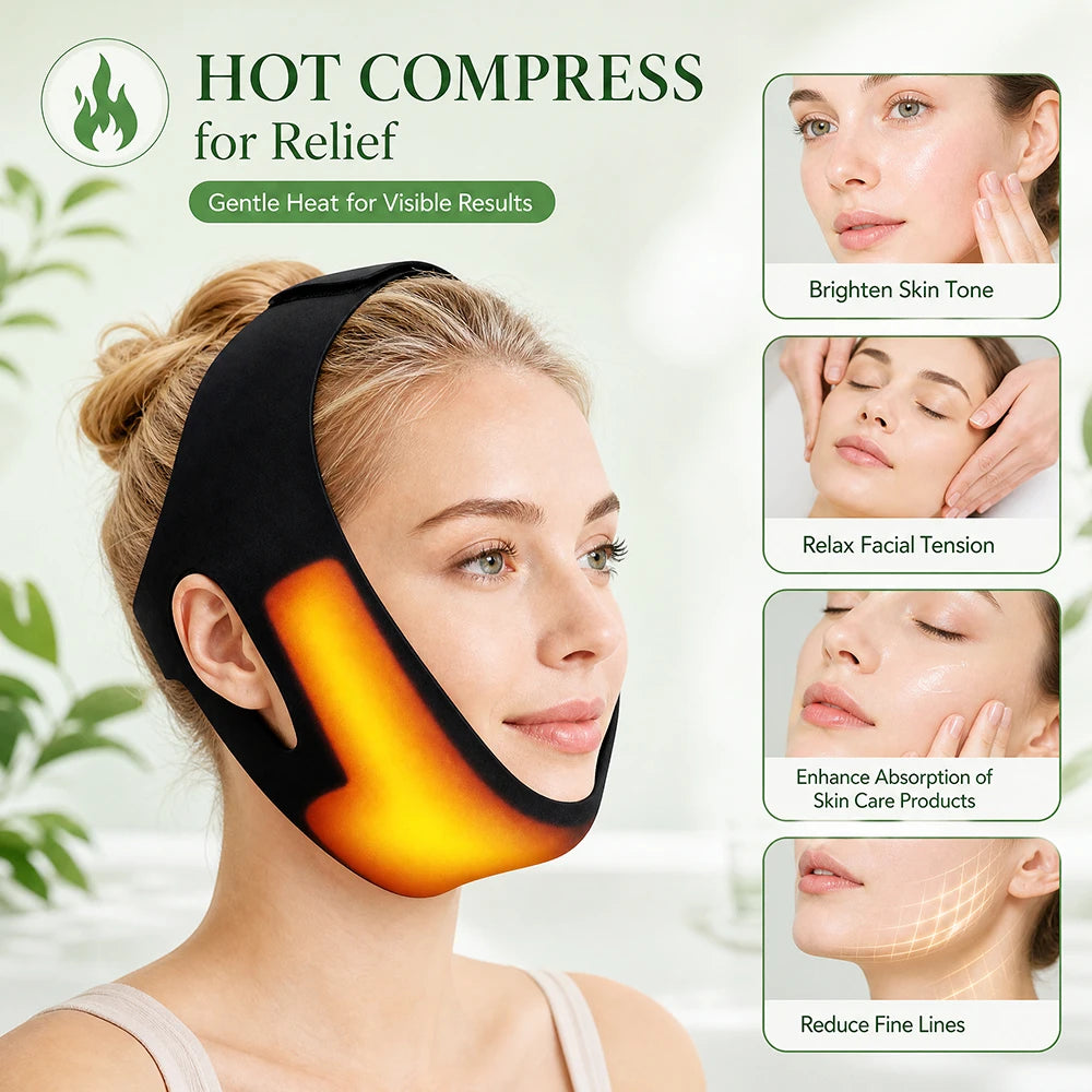 Face Ice Pack V Lifting Bandage Reusable Gel Compress for Home Skincare and Facial Recovery