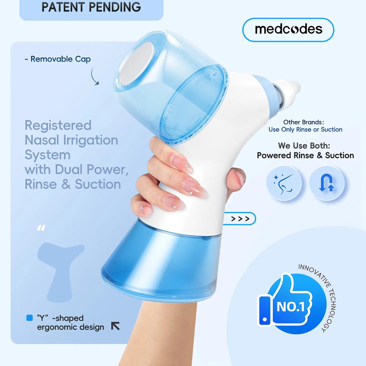 Portable Water Flosser Nasal Rinse Combo Oral Care Sinus Cleaning Kit for Home and Travel Use