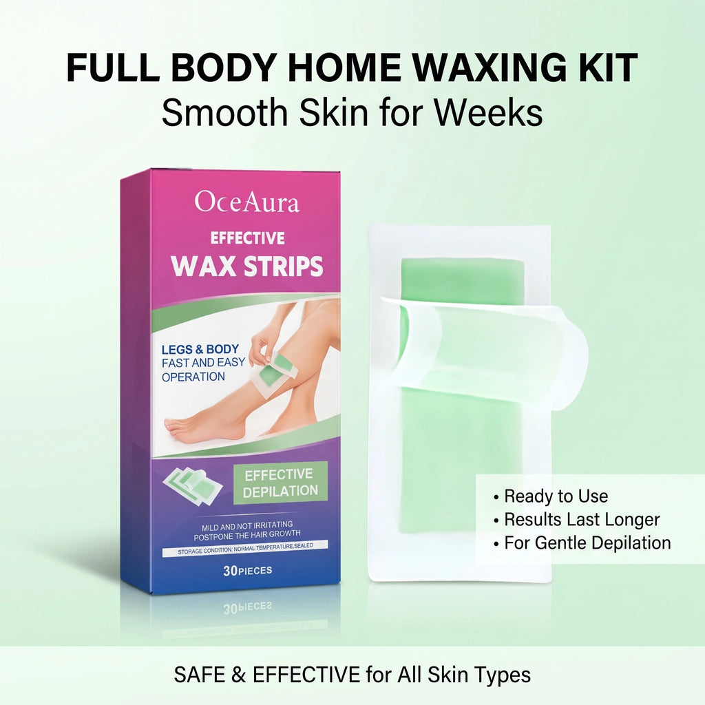 Depilatory Wax Strips Hair Removal for Smooth Skin Legs and Underarms at Home SPA Experience
