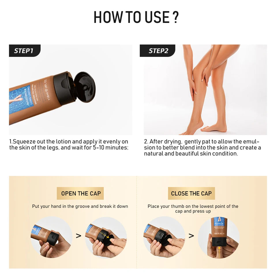 Leg Makeup Foundation Waterproof Body Concealer for Women at Parties and Daily Summer Wear - 14