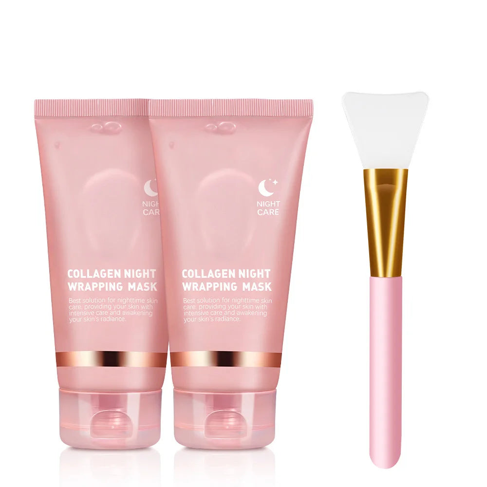 Collagen Night Wrapping Mask Peel Off Anti Aging Treatment for Women at Night