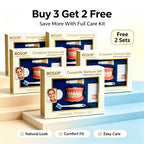 Silicone Complete Denture Set Natural Cosmetic False Teeth for Adults Daily Smile Makeover