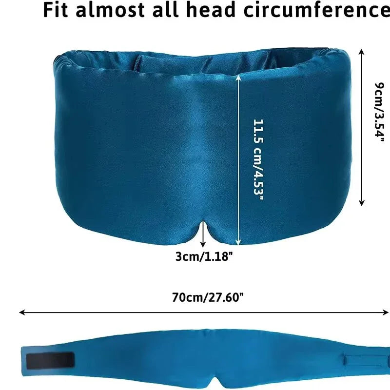 Silk Sleep Mask Blackout Eye Cover Adjustable Soft Sleeping Aid for Women Traveling and Naps
