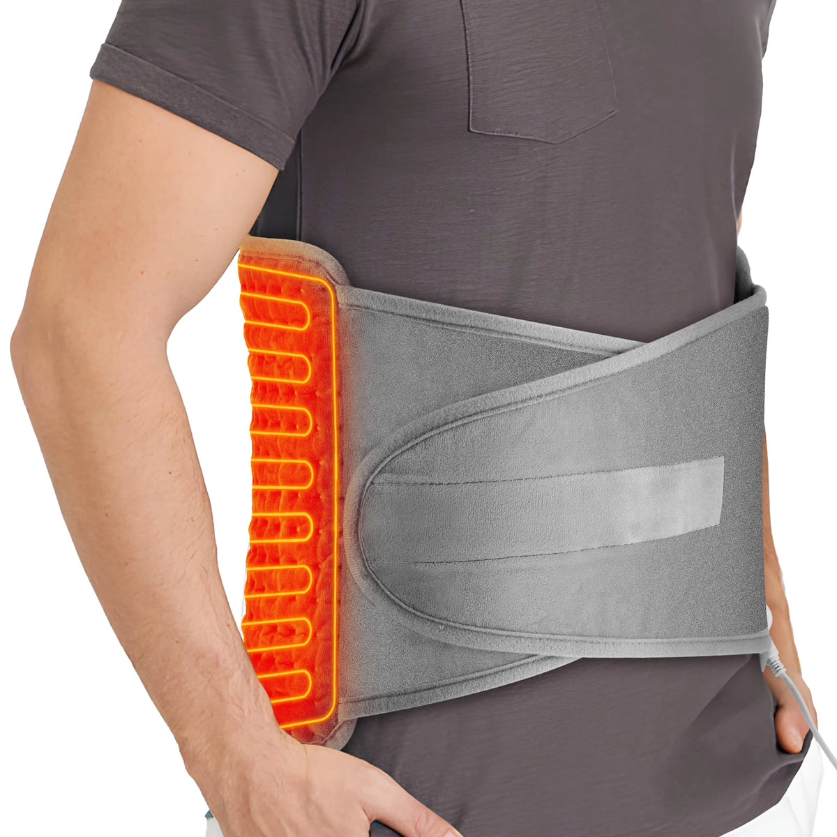 Electric Heating Waist Belt Adjustable Thermal Pad for Back Pain Relief at Home Office