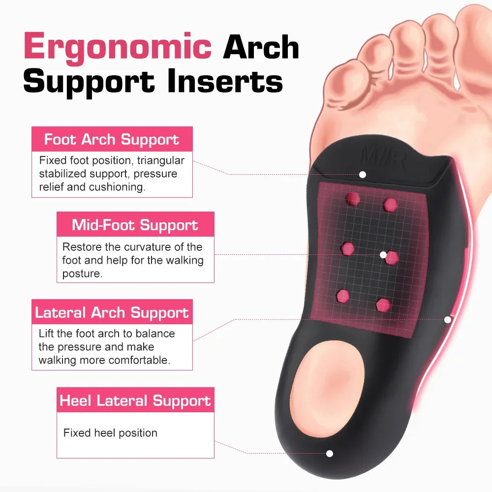 Arch Support Insoles Orthopedic Flat Foot Correction Pads for Men and Women Everyday Comfort