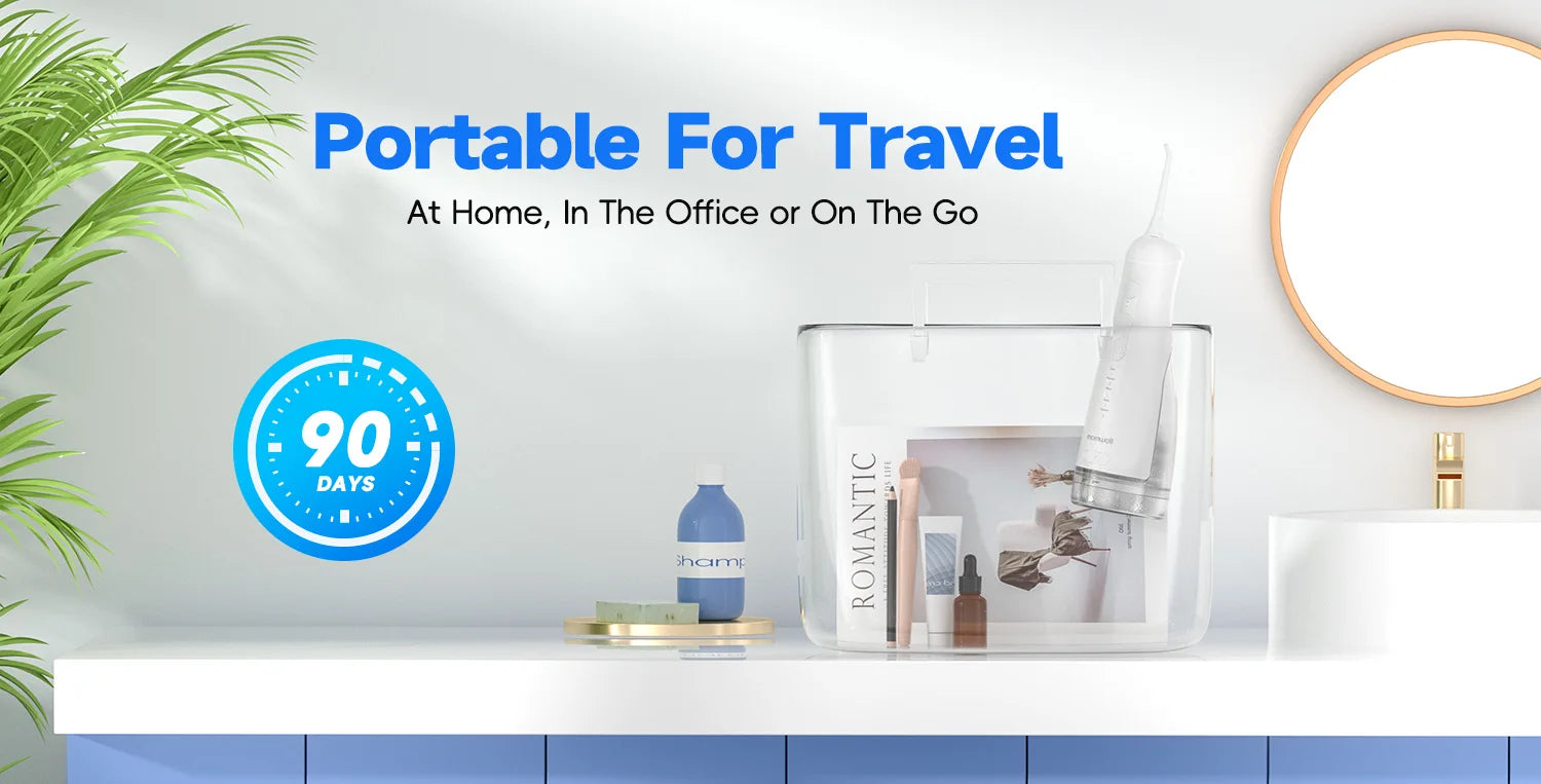Portable Water Flosser Nasal Rinse Combo Oral Care Sinus Cleaning Kit for Home and Travel Use - 16
