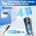 Water Flosser Teeth Cleaner Rechargeable Oral Irrigator for Adults at Home or Travel