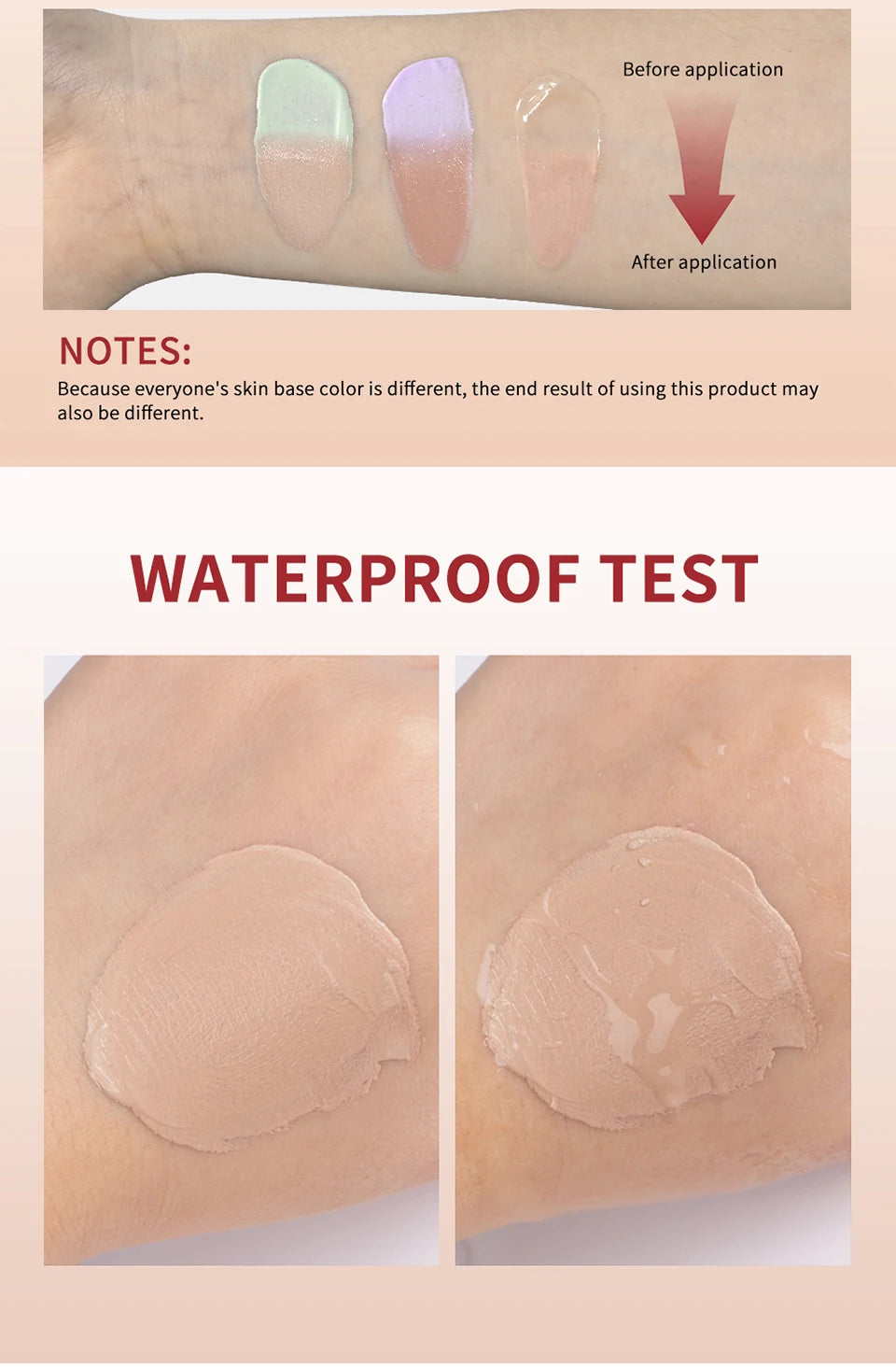 CC Water Gel Correction Cream Hydrating Foundation for Natural Glow and Daily Face Makeup
