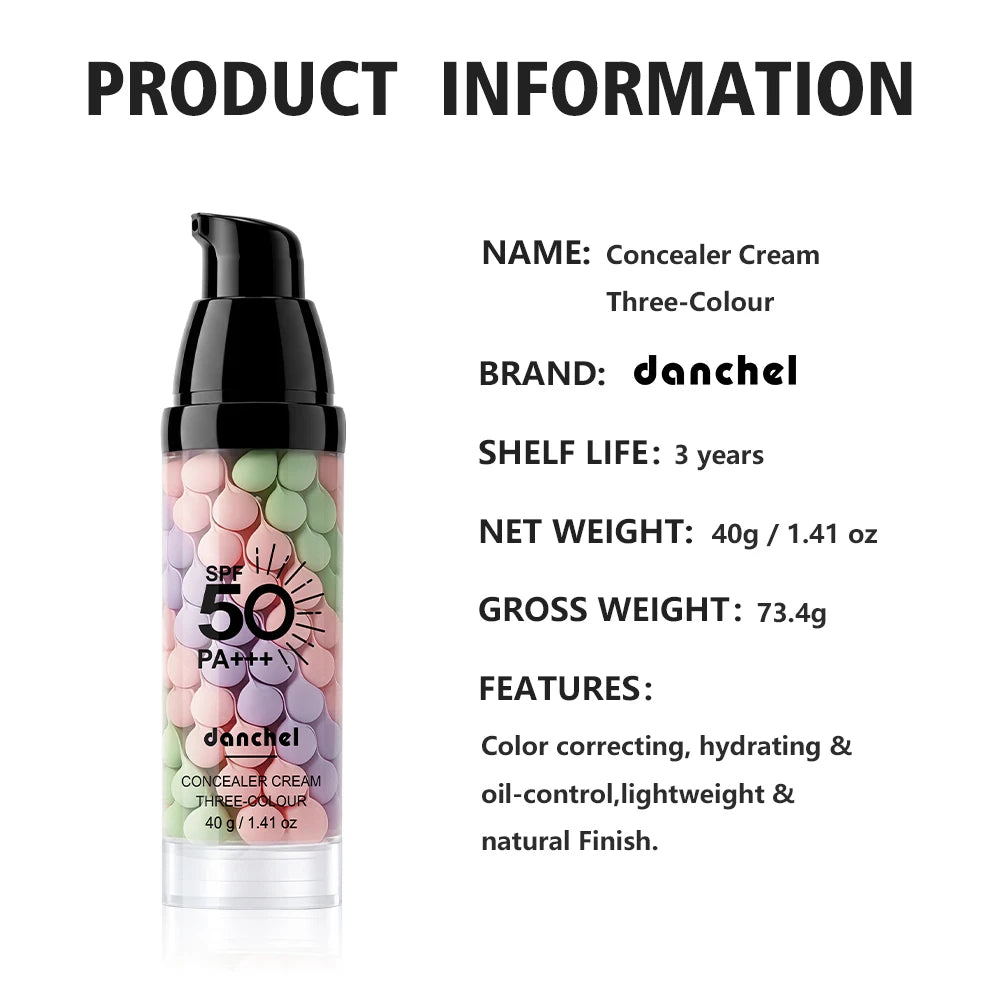 Three Color Face Primer Hydrating Moisturizing Base for Women Daily Makeup