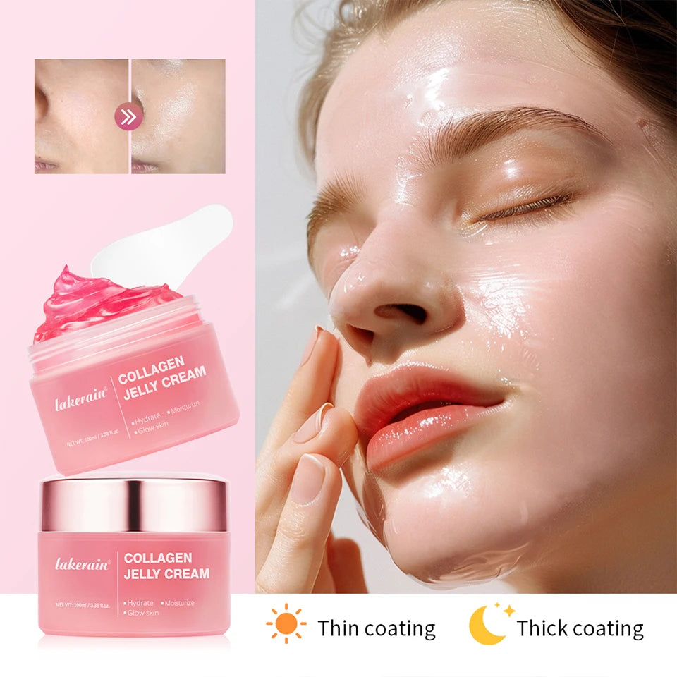 Collagen Jelly Cream Deep Hydration Moisturizing Gel for Unisex Skin Tightening Face Routine - 9