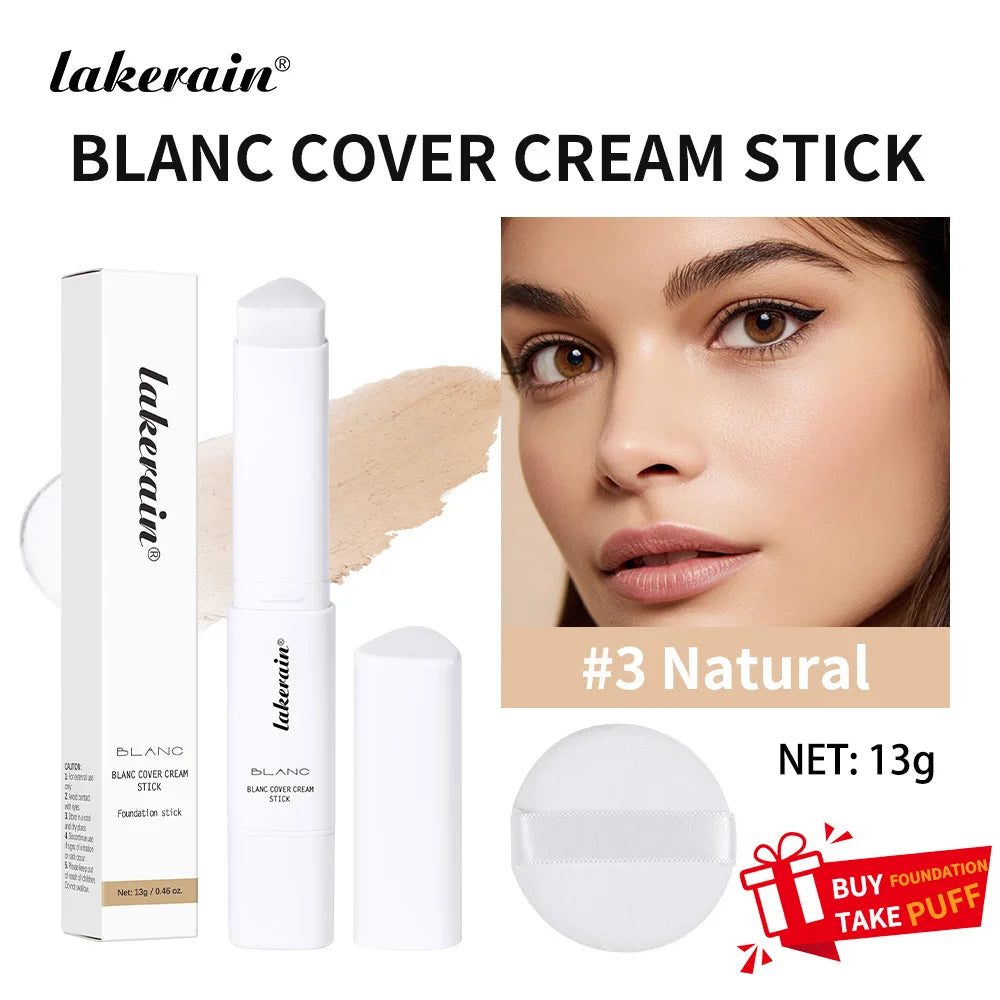 Color Changing Foundation Stick Buildable Coverage Concealer for Women Daily Makeup Routine