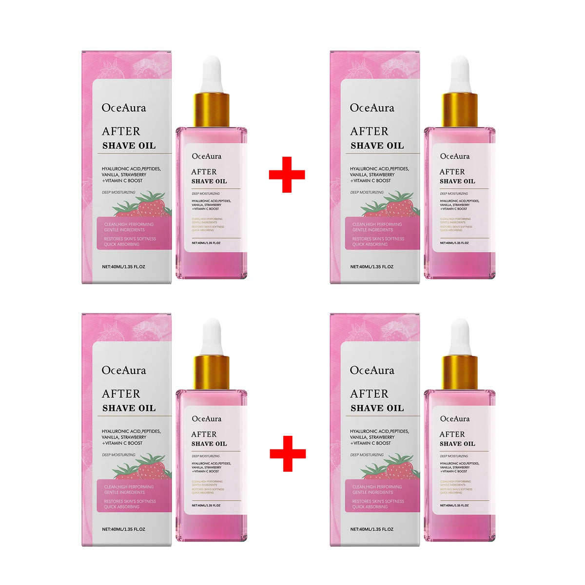 After Shave Oil Strawberry Scented Soothing Serum for Women Skin Care After Hair Removal