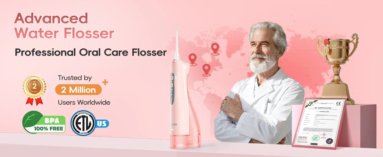 Water Flosser Rechargeable Oral Irrigator Portable Teeth Cleaner for Adults at Home - 7
