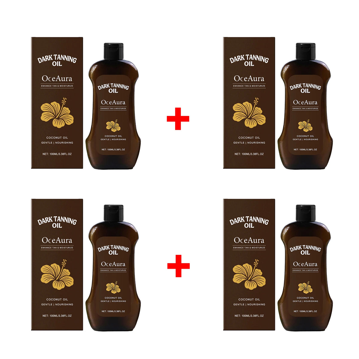 Coconut Oil Dark Tanning Oil Deep Bronze Tan and Moisturizing Skin for Beach Goers and Summer
