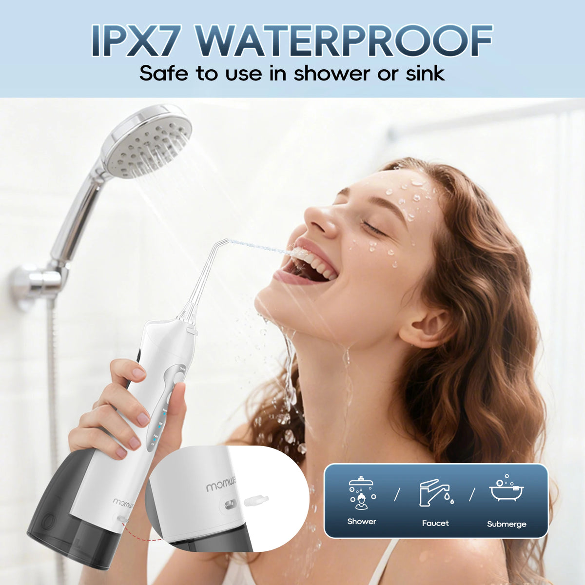 Portable Oral Irrigator and Electric Toothbrush Set Deep Cleaning for Home and Travel Use