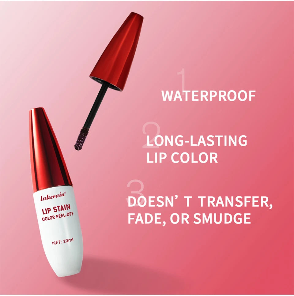 Peel Off Lip Stain Waterproof Matte Lipstick Long Lasting Tint for Women Daily Wear