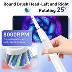 Electric Toothbrush with 5 Modes and 4 Replacement Heads for Adults at Home Travel