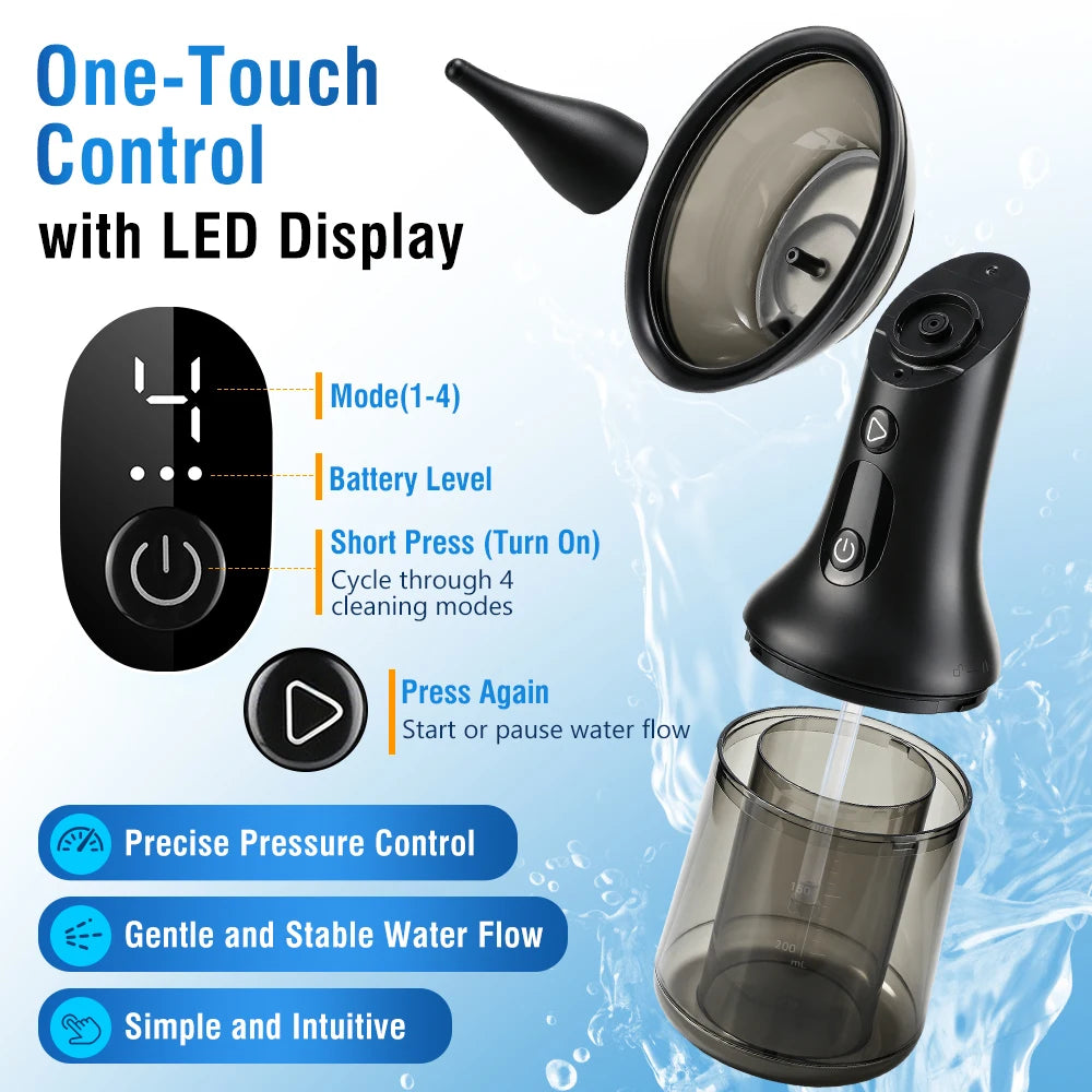 Ear Wax Removal Tool with Dual Water Tank System for Daily Home Ear Irrigation and Cleaning