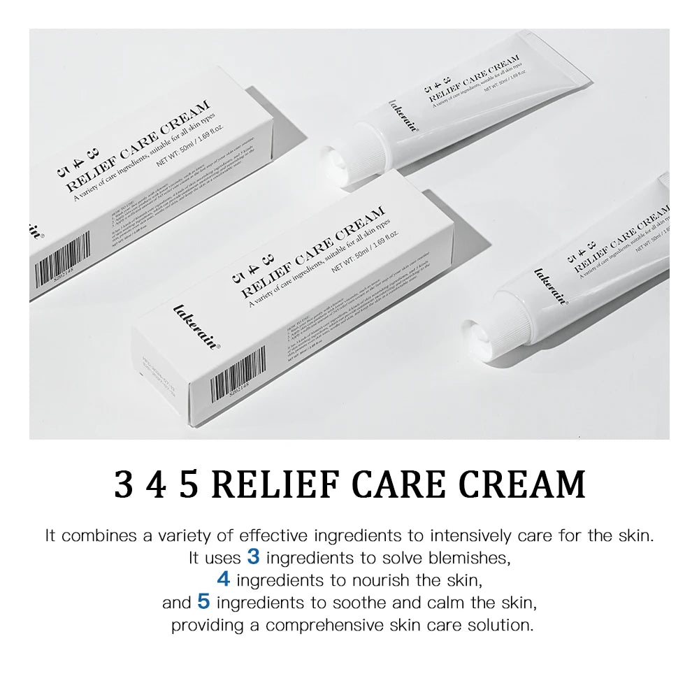 345 Relief Care Cream Moisturizing Acne Treatment for Blemish Prone Skin