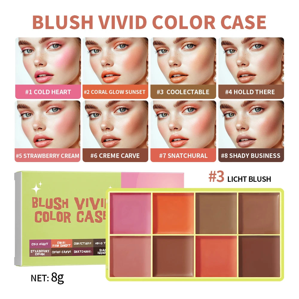 Cream Highlighter Palette Long Lasting Bronzer Blush for Professional Makeup Artists - 26