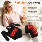 Red Light Knee Wrap Heated Brace with 36 LEDs for Joint Comfort at Home or Office Daily Use