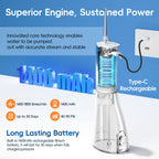 Portable Water Flosser Rechargeable Oral Irrigator for Adults at Home or Travel