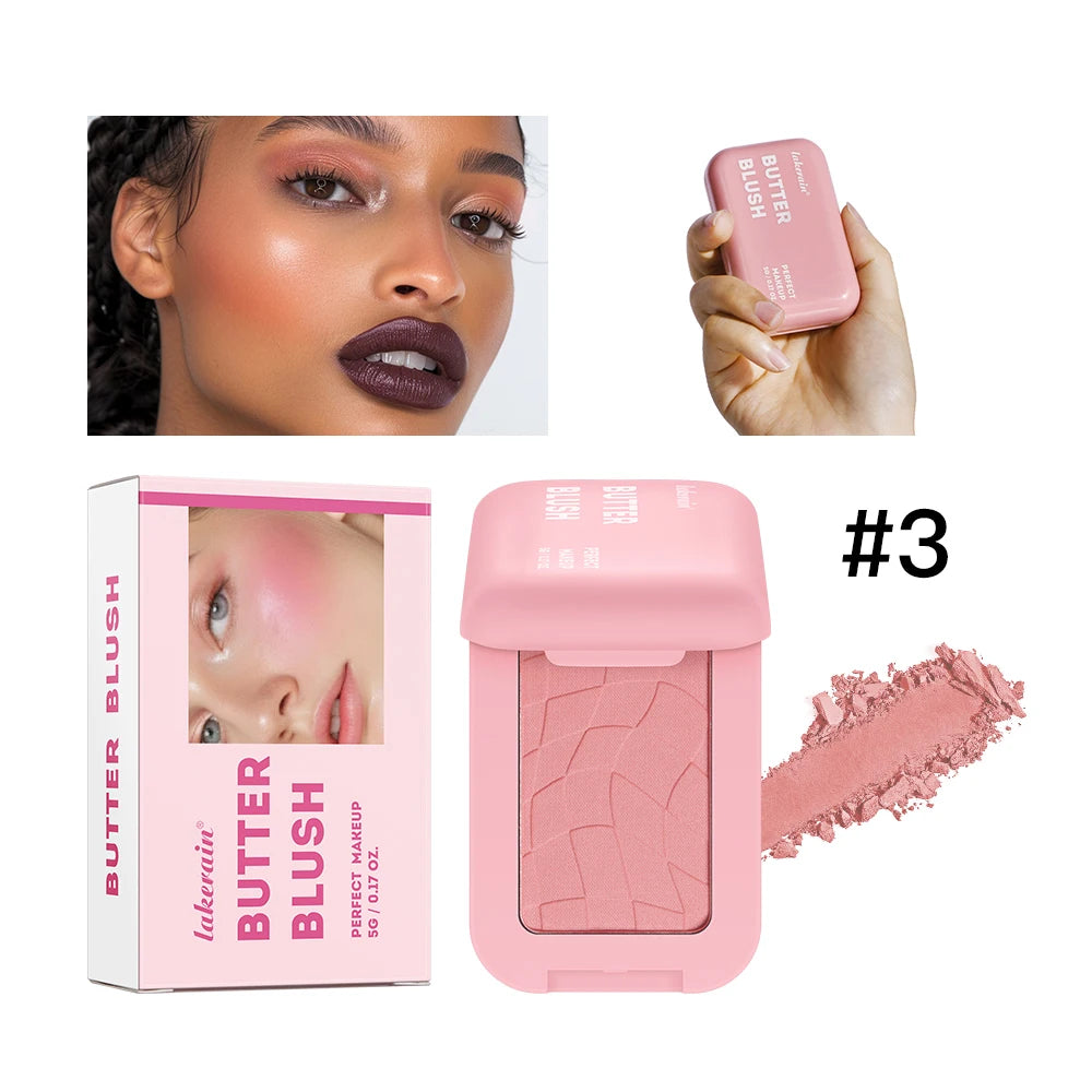 Butter Blush High Pigment Cream Powder Long Lasting Waterproof Makeup for Women Daily Beauty
