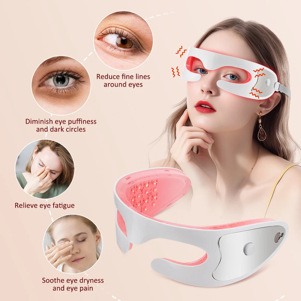 3D Eye Massager Red Light Therapy Device for Relieving Eye Fatigue and Dark Circles at Home