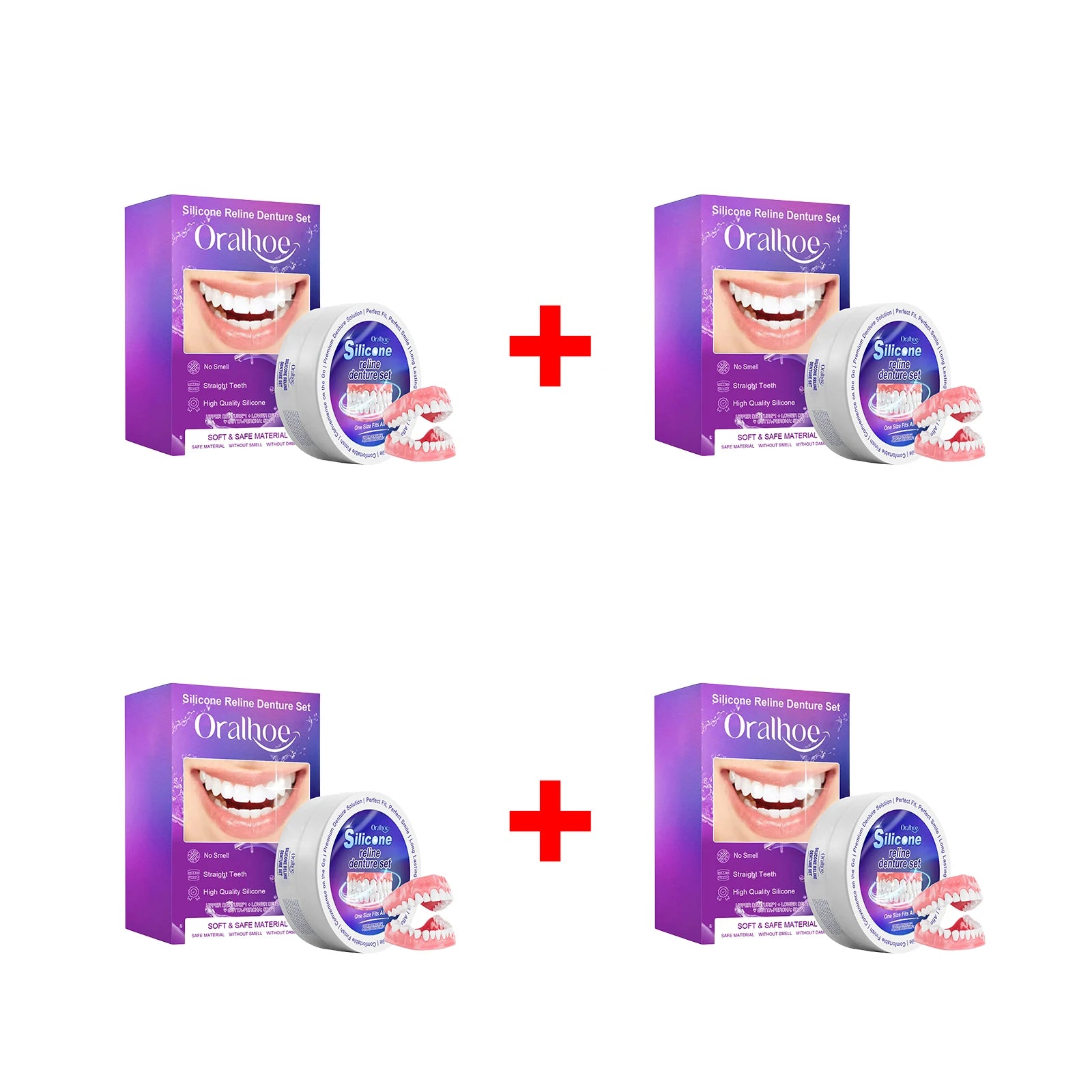 Silicone Reline Denture Set Comfortable Fit Natural Look for Daily Use at Home for Great Smile - 18