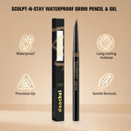 Waterproof Brow Pencil and Gel Smudge Proof Eyebrow Makeup for Women Daily Beauty Routine