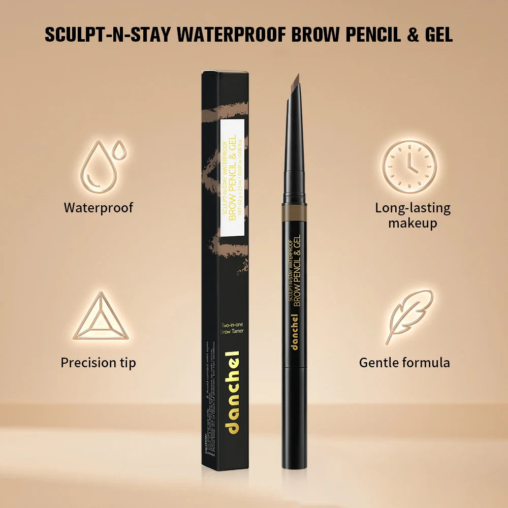 Waterproof Brow Pencil and Gel Smudge Proof Eyebrow Makeup for Women Daily Beauty Routine