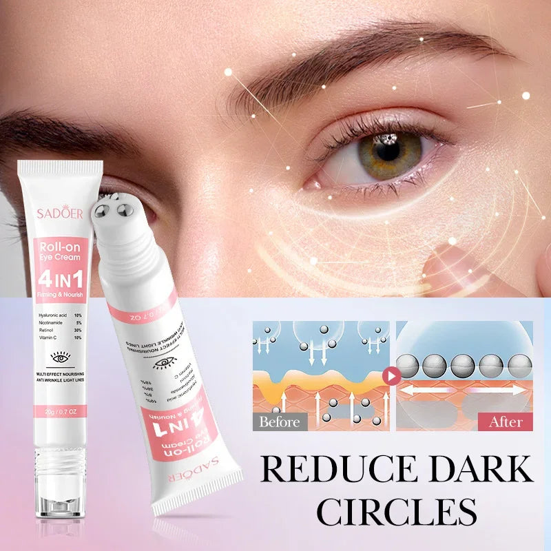 Instant Eye Bag Removal Cream Retinol Anti Wrinkle Firming Serum for Women Daily Eye Care Routine