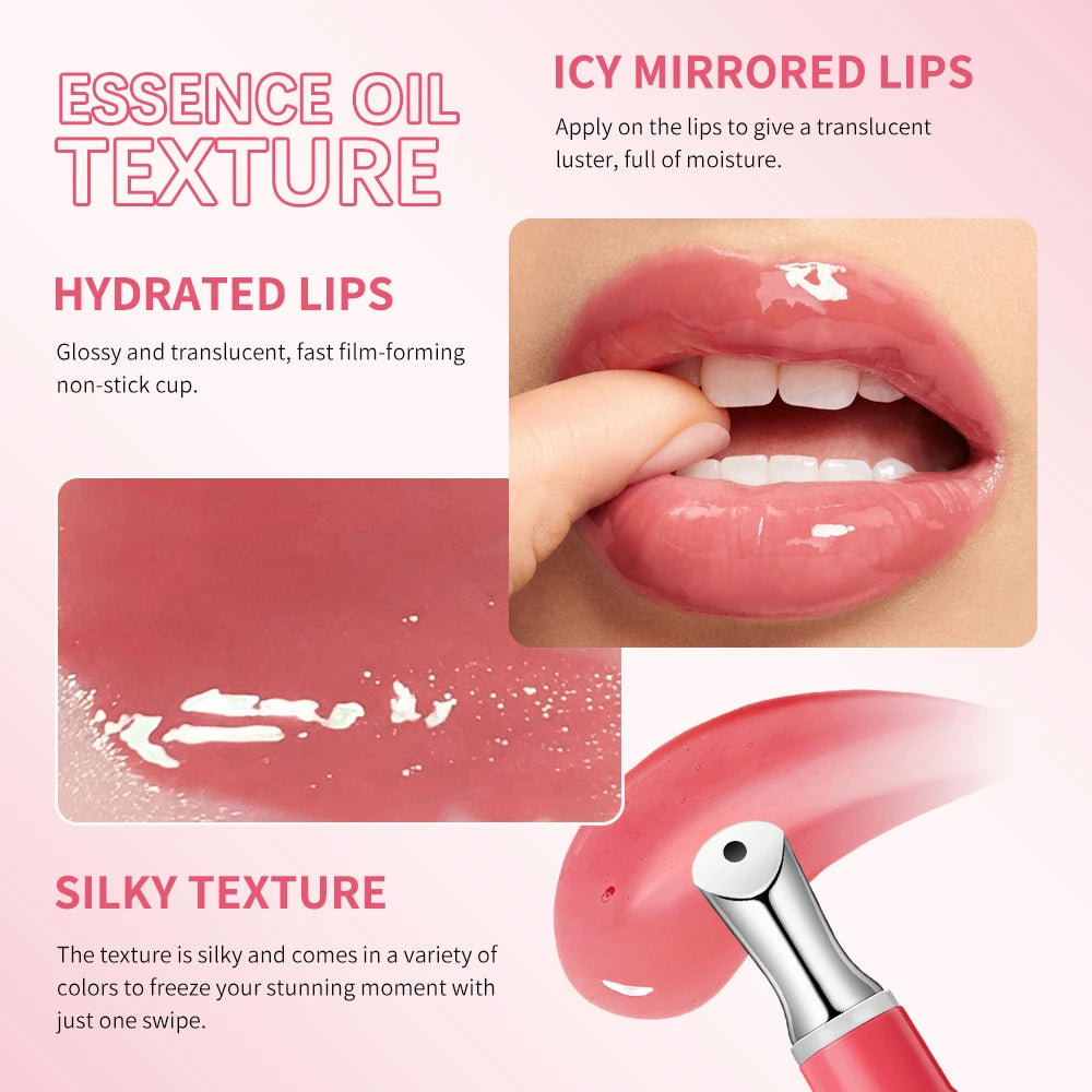 Moisturizing Lip Oil Hydrating Serum for Smoothing Dry Lips and Daily Lip Care Routine - 4