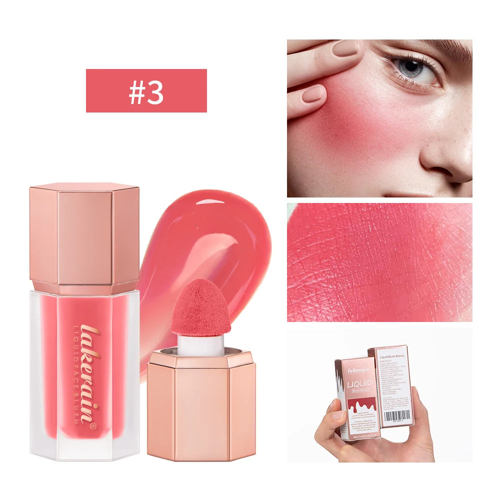 Liquid Blush Waterproof Creamy Texture Face Makeup for Natural Matte Finish Everyday Glow