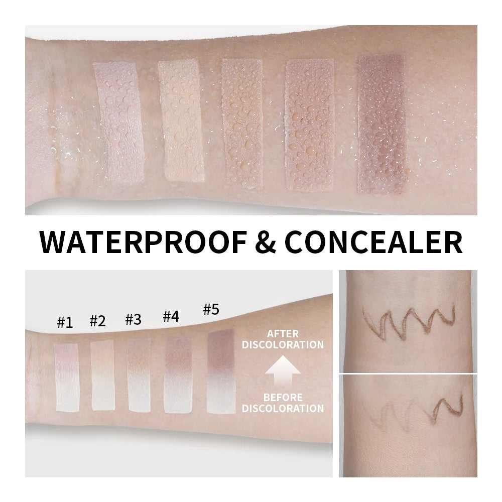 Color Changing Foundation Stick Buildable Coverage Concealer for Women Daily Makeup Routine