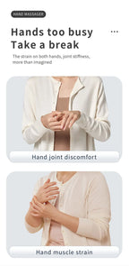 Electric Hand Massager with Airbag Compression and Heat for Office Workers at Home