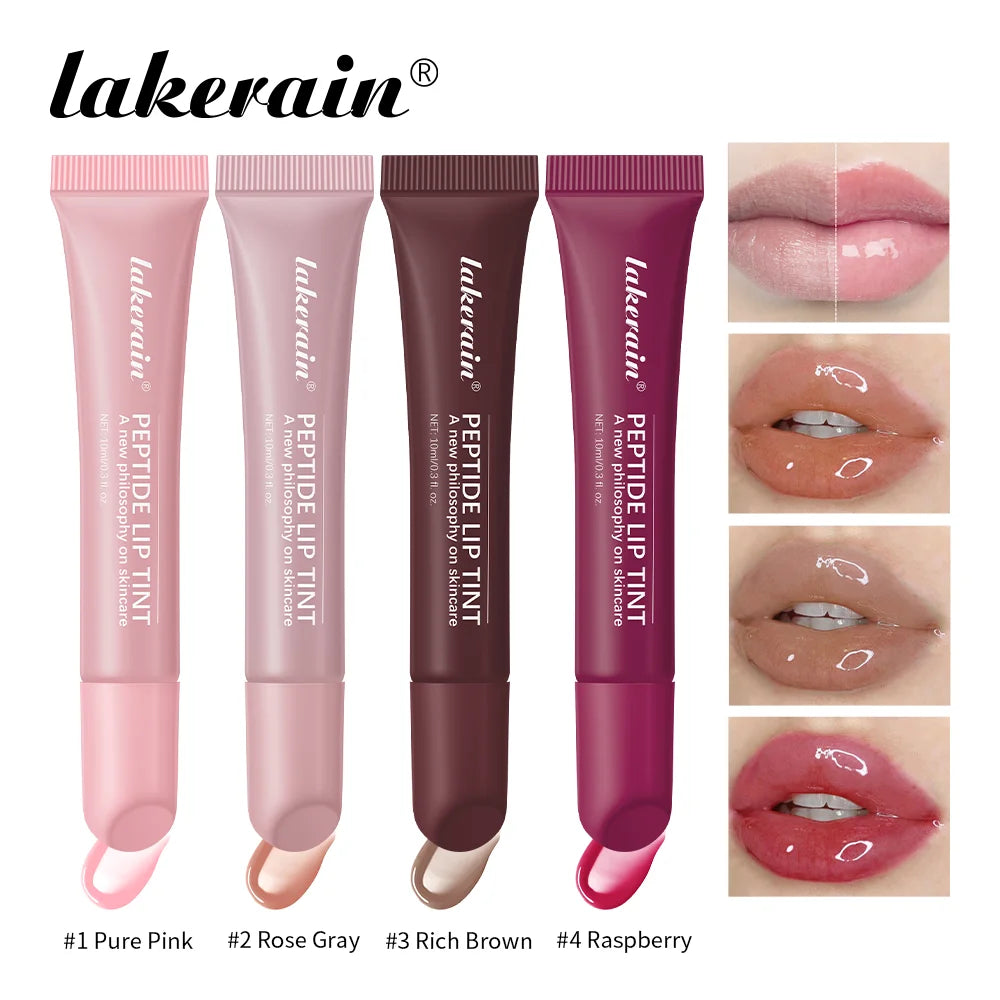 Peptide Lip Tint Moisturizing Gloss with Silky Smooth Texture for Daily Use and Care