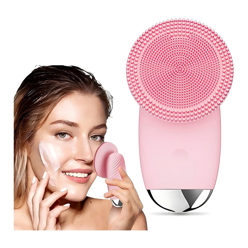 Electric Facial Cleansing Brush Sonic Vibration Scrubber for deep pore cleaning at home