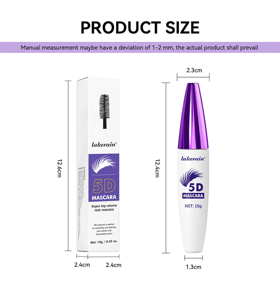 5D Mascara Waterproof Lengthening Lashes for Natural Daily Makeup and Long Lasting Eye Beauty - 17