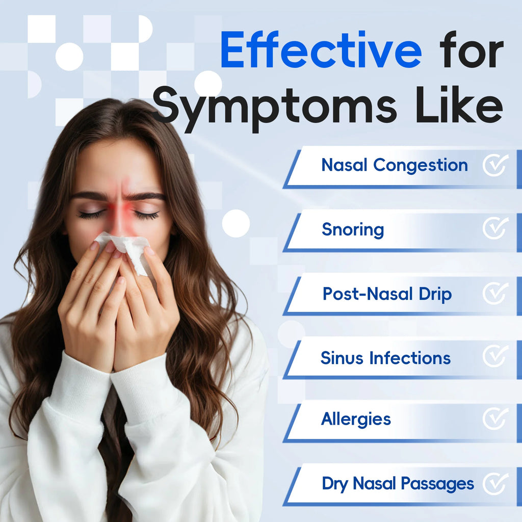 Electric Nasal Irrigator Portable Sinus Rinse Bottle for Adults at Home or Travel