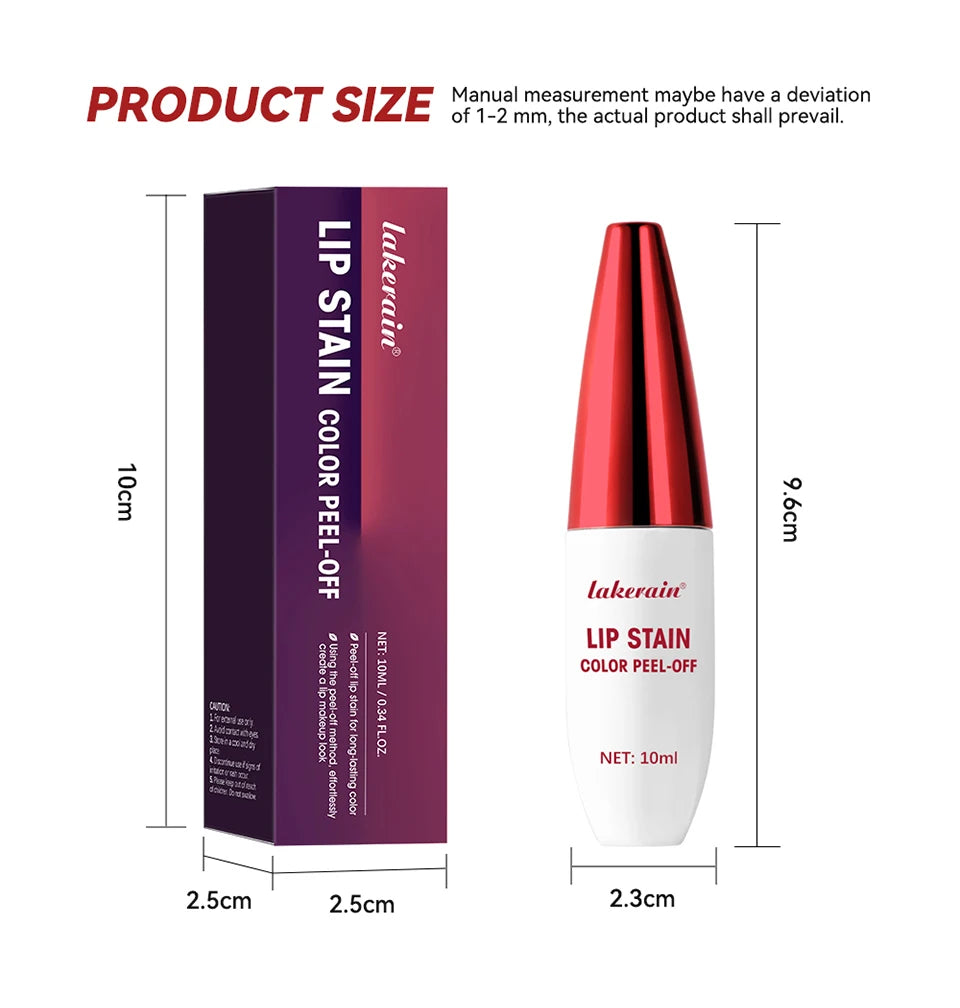 Peel Off Lip Stain Waterproof Matte Lipstick Long Lasting Tint for Women Daily Wear