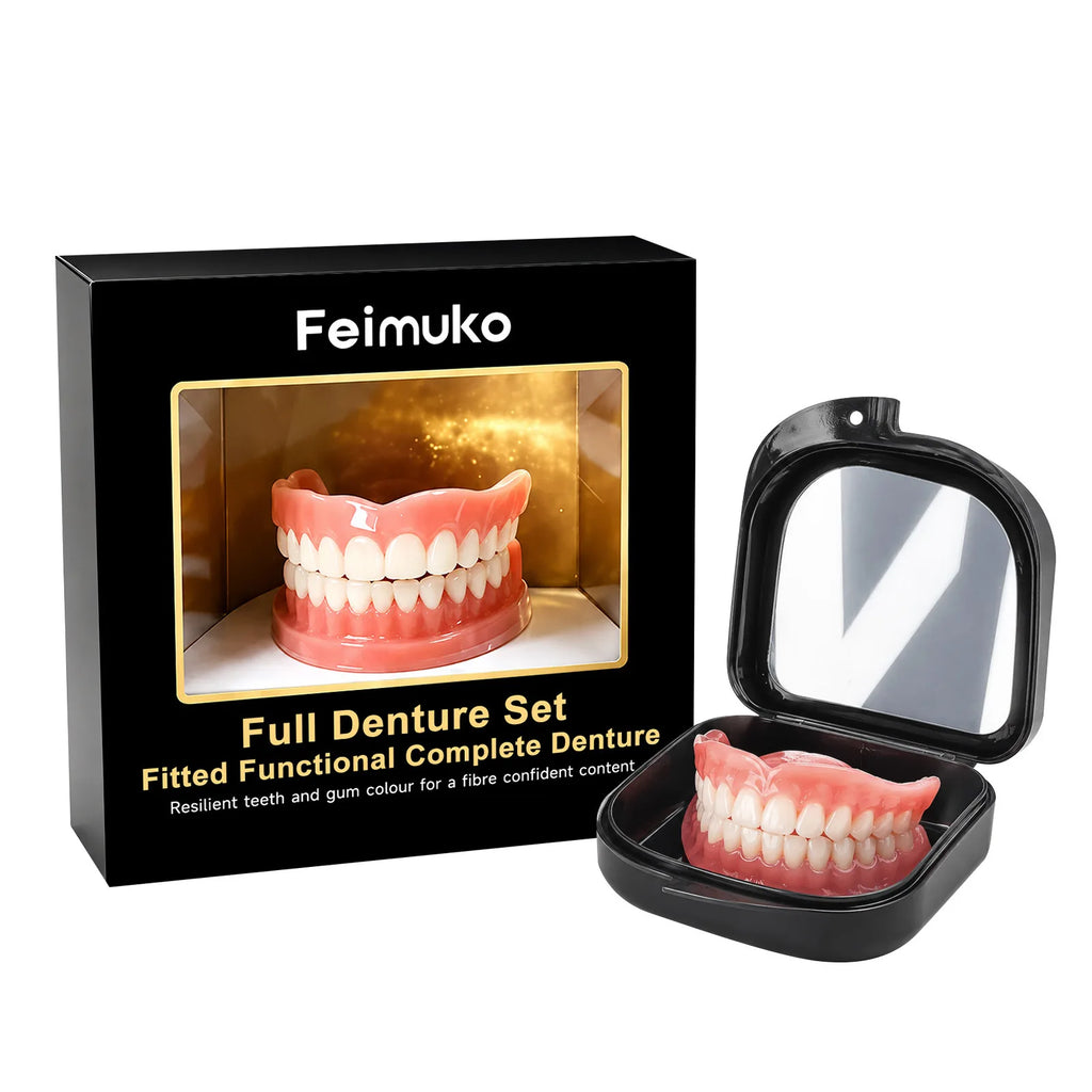 Full Mouth Silicone Dentures Natural Lifelike Teeth for Daily Comfort and Oral Care