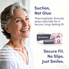 Denture Adhesive Waterproof Zinc Free Long Lasting Strong Grip for Seniors Eating at Home Daily
