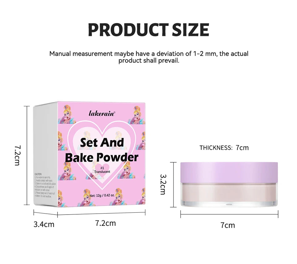 Loose Baking Setting Powder Oil Control Matte Finish for Women for Daily Makeup Routine