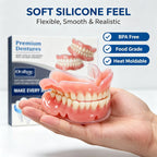 Silicone Teeth Covers Lifelike Cosmetic Fake Teeth for Daily Smile Confidence and Dental Storage