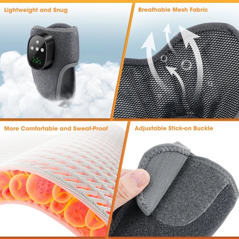 Electric Ankle Massager Heated Vibration Brace for Joint Relief at Home or After Sports