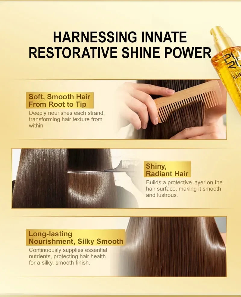 Amino Acid Hair Oil Nourishing Treatment for Smooth Shiny Hair and Heat Protection