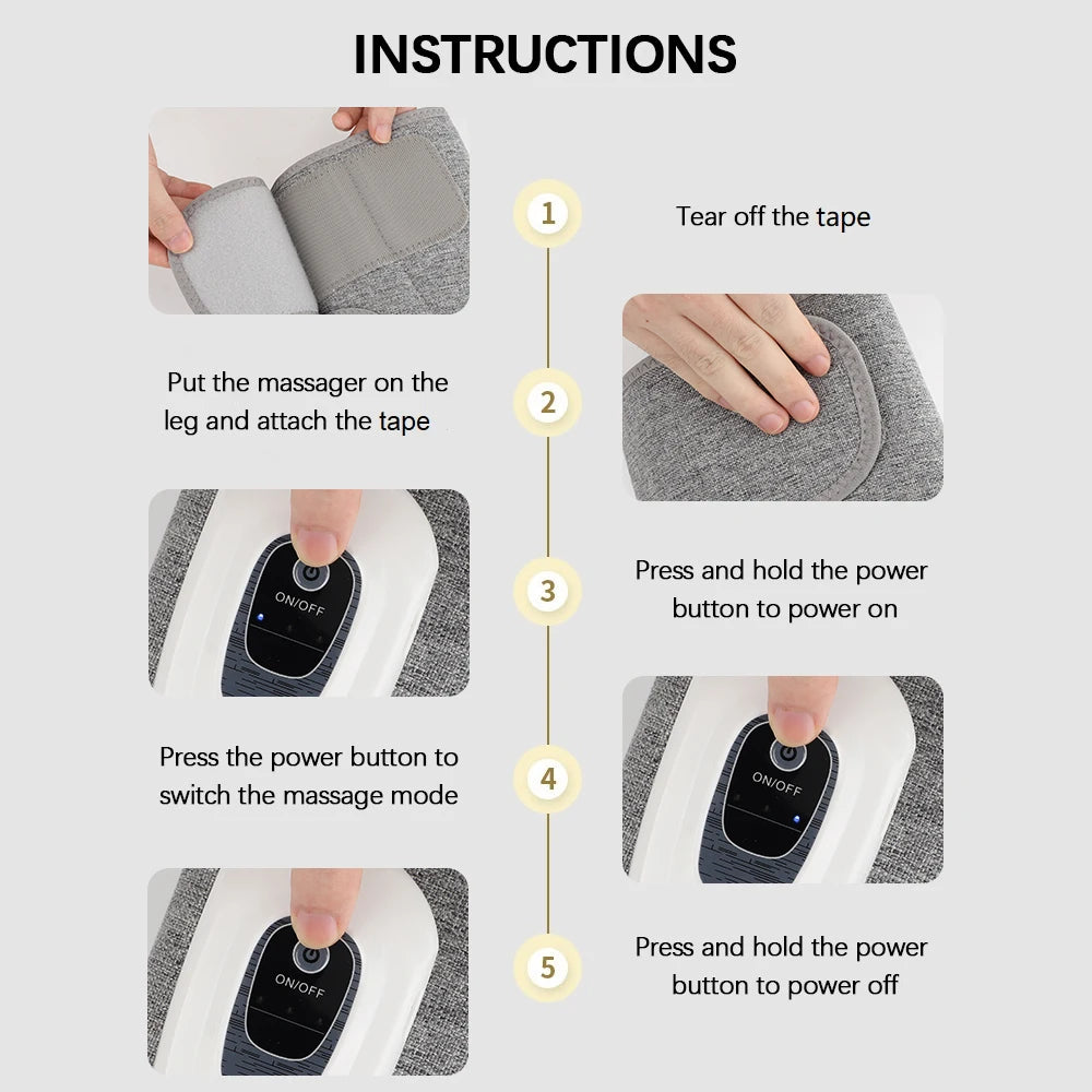 Wireless Calf Massager Air Compression Therapy for Leg Recovery at Home and Office