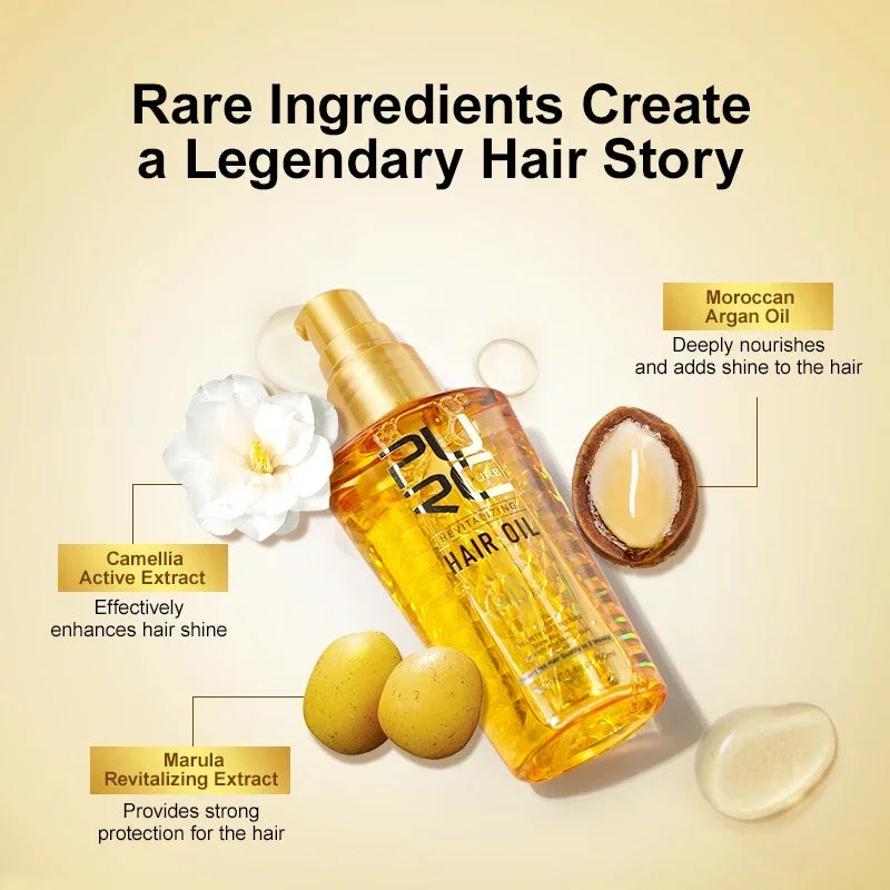 Amino Acid Hair Oil Nourishing Treatment for Smooth Shiny Hair and Heat Protection